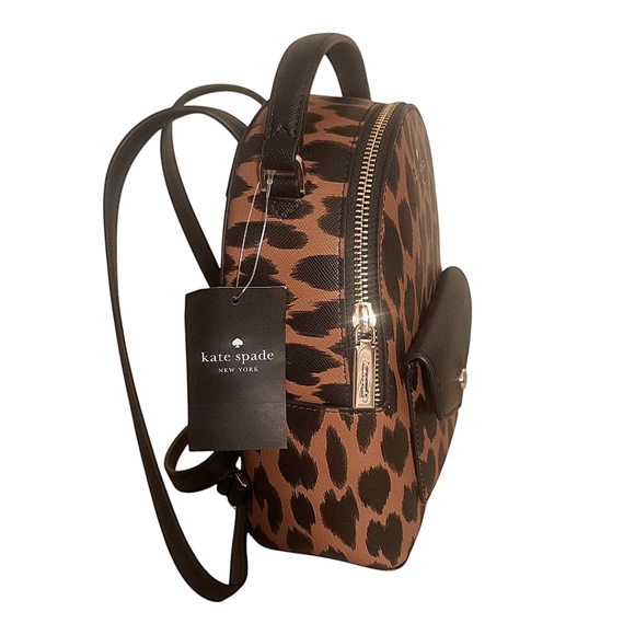 Kate Spade Shcuyler Mini Backpack Leopard / Cheetah Print - Picture 6 of 9